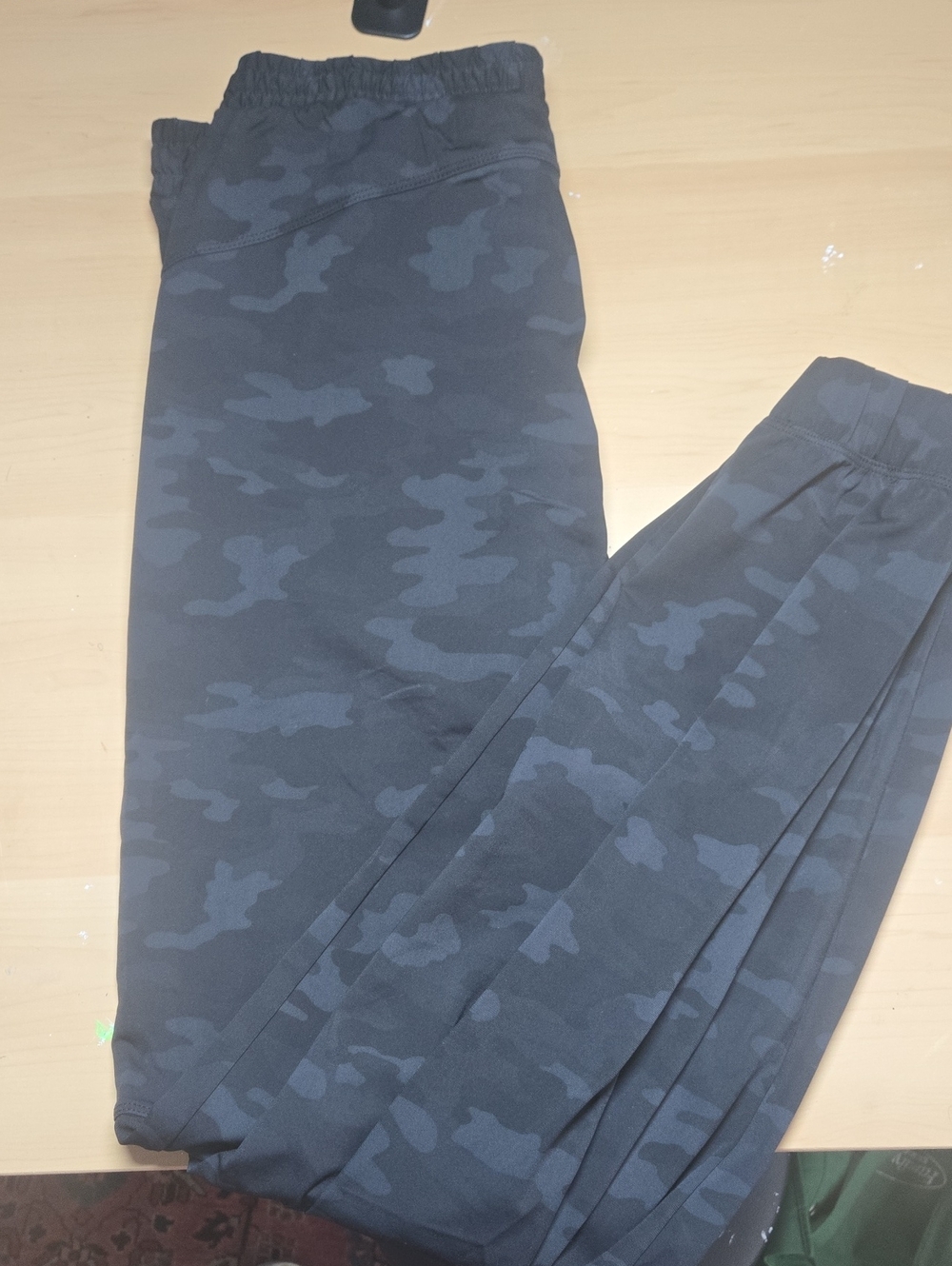 Fabletics Black & Charcoal Camo Joggers
